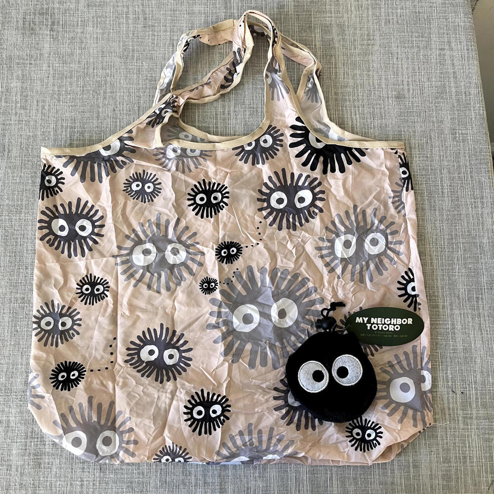 Spirited Away Ghibli Studio Foldable Shopping Bag with Charm Purse NWT - Picture 1 of 3
